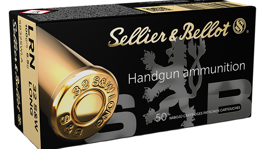 Sellier & Bellot .32 S&W Long 100 Grain Lead Round Nose Handgun Ammo