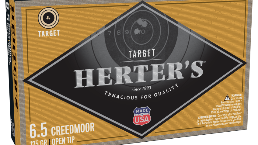 Herter’s Target 6.5 Creedmoor 125 Grain Open-Tip Centerfire Rifle Ammo