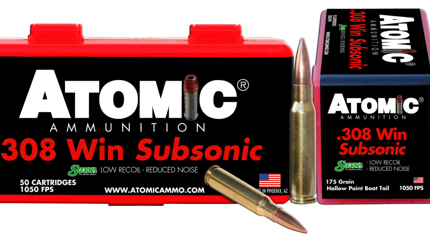 Atomic Ammunition .308 Winchester Subsonic 175 Grain Full Metal Jacket Centerfire Rifle Ammo