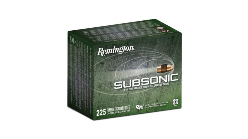 Remington Subsonic Rimfire Brass .22 LR 40 Grain 225-Rounds HP