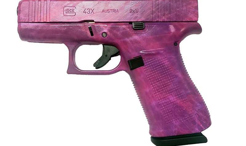 Glock 43X 9mm Luger 3.41in Pink Shattered Cerakote Pistol – 10+1 Rounds
