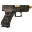 Glock 43X Custom "Revolution Engraved Brown Cerakote" Subcompact Handgun 9Mm Luger 10Rd Magazines (2) 3.41" Threaded Gold Barrel Austria GLPX4350201REVGB