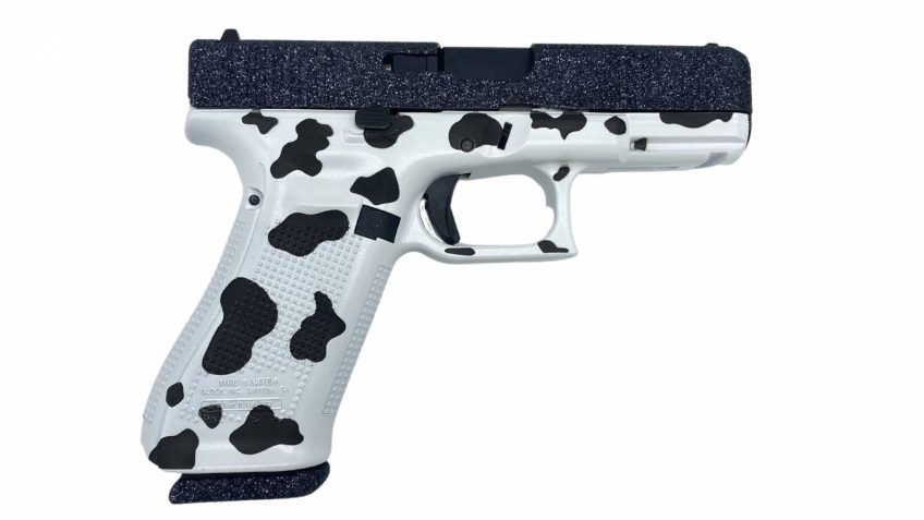 Glock 45 Gen5 Cow Black / White / Glitter 9mm 4.02″ Barrel 17-Rounds