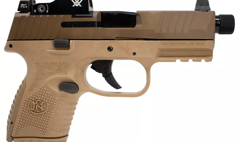 FN 509C Tactical Compact 9mm Luger 12+1/24+1 Flat Dark Earth Features Viper Red Semi Automatic Handgun 10rd