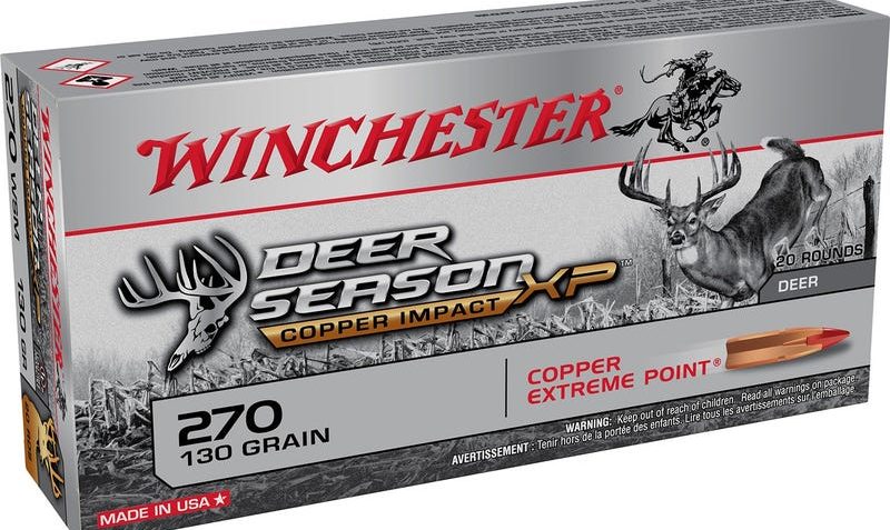 Winchester Ammo X270CLF Copper Impact 270 Win 130 gr Copper Extreme Point Lead Free 20 Per Box