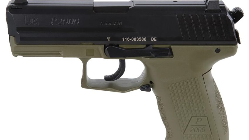 HK P2000 V3 9mm Luger 3in Green Pistol – 10+1 Rounds