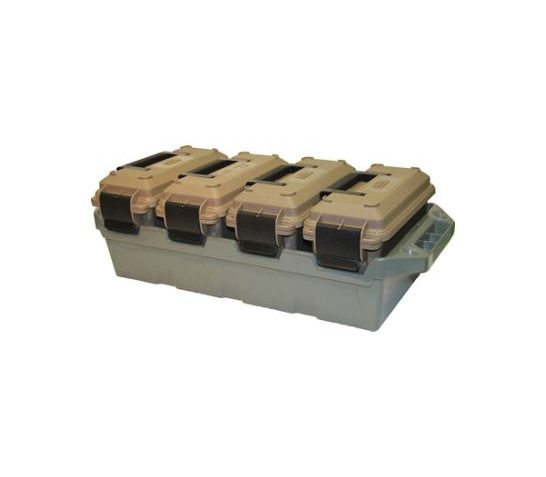 MTM Case Gard AC4C Ammo 4 Can Ammo Crate Utility Storage Box – Flat Dark Earth