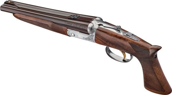 Pedersoli Howdah Deluxe 45 Colt (Long Colt)/410 Bore 10.25" Barrel 2-Round Blued Walnut Break Open Side by Side Pistol
