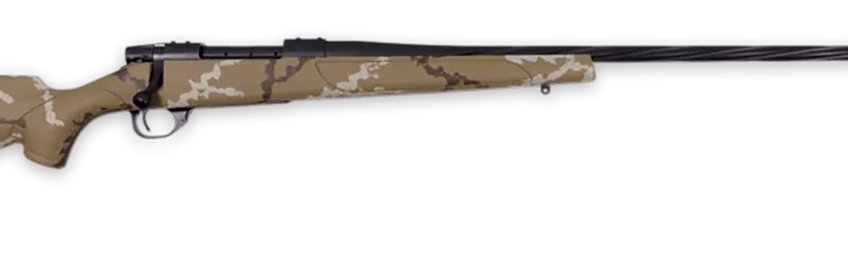 Weatherby Vanguard 308 Winchester, 24" Barrel, 5rd, Brown/White Hand Sponge Paint