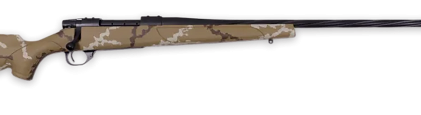 Weatherby Vanguard, 6.5-300 Wthby Magnum 26" 3+1 Tan w/Brown & White Sponge Graphite Black Cerakote