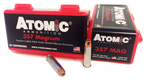 Atomic Ammo .357 Rem. Magnum – 158gr. Bonded Jhp 50-pack