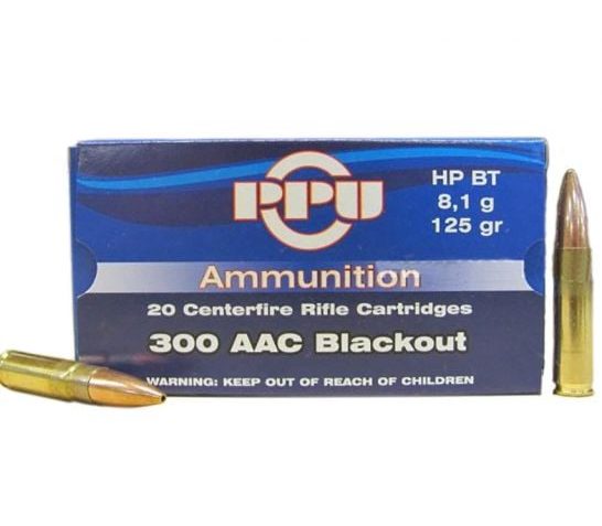 Ppu Ammo .300 Aac Blackout – 125gr. Hpbt 20-pack