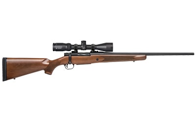 Mossberg 28057 Patriot  22250 Rem Caliber with 51 Capacity 22 Fluted Barrel Matte Blued Metal Finish  Walnut Stock Right Hand Full Size Includes Vortex Crossfire II 39x40mm Scope UPC: 015813280570