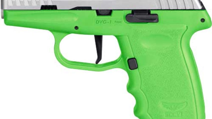 SCCY Industries DVG-1 9mm 3.1″ 10 Round SS Slide Lime Green Polymer Grip/Frame Pistol
