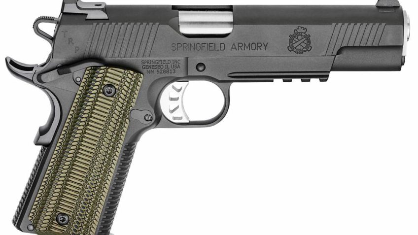 Springfield Armory PC9510L18 1911 TRP Operator 10mm Auto 5″ 8+1 Black Dirty Olive G10 Grip