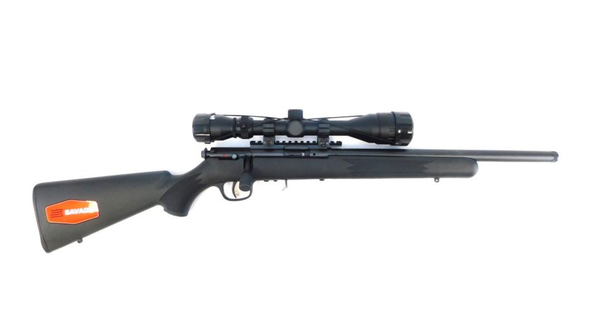 Savage 93R17 FVXP-SR .17 HMR 16.5″ Bolt-Action Rifle w/Bushnell Banner 4-12×40 – Dirty Bird Industries