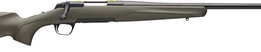 Browning 035597299 X-Bolt Hunter 6.8 Western 3+1 24" Matte Black Fluted Threaded Barrel, Matte Blued Drilled & Tapped/X-Lock Mount Steel Receiver, OD Green Fixed Synthetic Stock