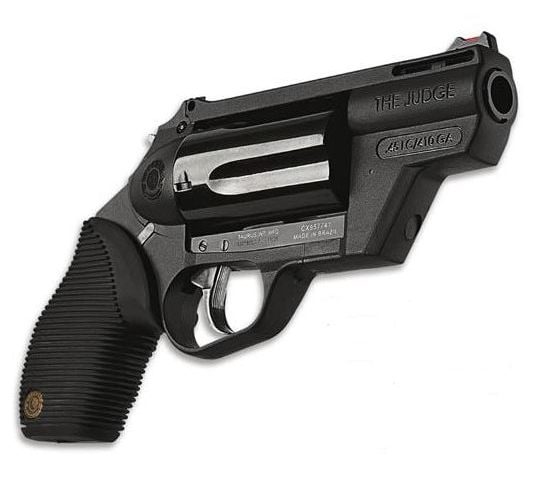 Taurus Judge Public Defender .410 Bore / .45LC 5-Round Polymer Frame Revolver – Blue – Rubber – 2″