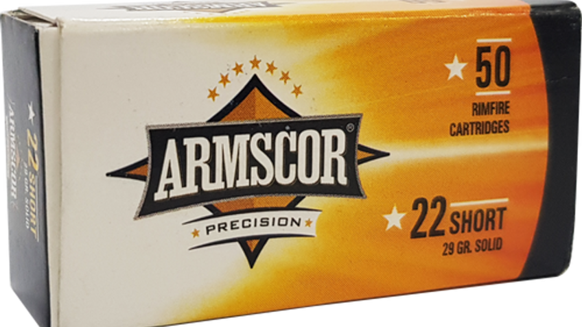 Armscor Ammo .22 Short 29 Grain Copper Plated Lead Rn 50-pack