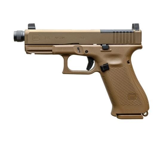 Glock PX1950S03MOSTB 19X MOS Threaded Barrel (1/2×28 Threads) 9mm Desert Tan, 19Rd (2) 17Rd (1)