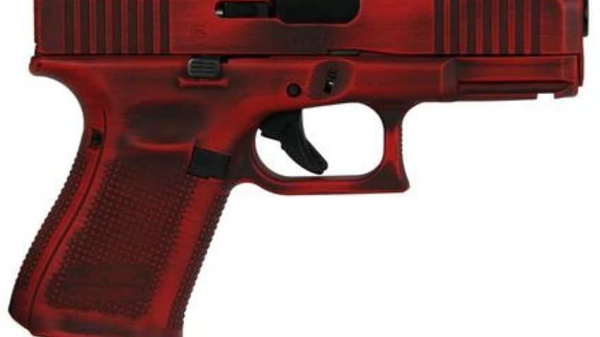 Glock 19 Gen 5 Custom “Distressed Red” 9mm 4.02″ Barrel 15-Rounds