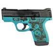 M&P9 SHIELD M2.0 NTS 2MAGS & WHITE DOT SGHT-Paisley Aztec Teal-Frame Only