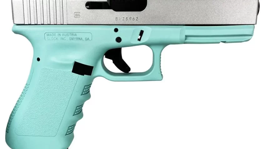 Glock 17 Gen 3 Custom “Tiffany Frame Crushed Silver Slide” 9mm 4.49″ Barrel 17-Rounds