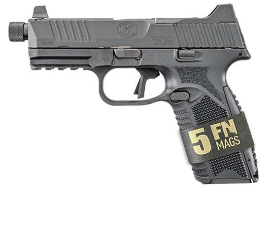 FN America FN 509 Tactical Optic Ready Handgun With 5 Mags 9mm – 4.5″ Threaded Barrel – Black – 10rd
