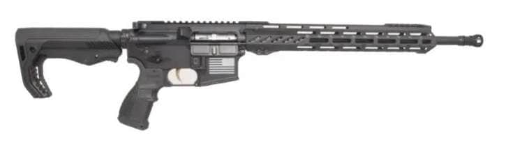 FosTech Tech-15 Stryker AR-15 Rifle – Black | .22 LR | 17″ CMMG Barrel | 13″ Mach-2 Rail | FosTech Tomahawk Stock | Sabre Grip | Installed Echo-AR ll Trigger