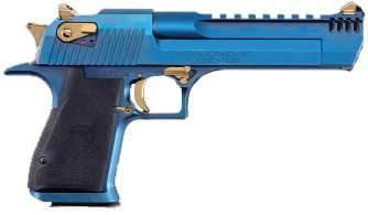 Desert Eagle Mark XIX .50 AE 6" 7rd Pistol, Carbo Blue/Gold – DE50CBG