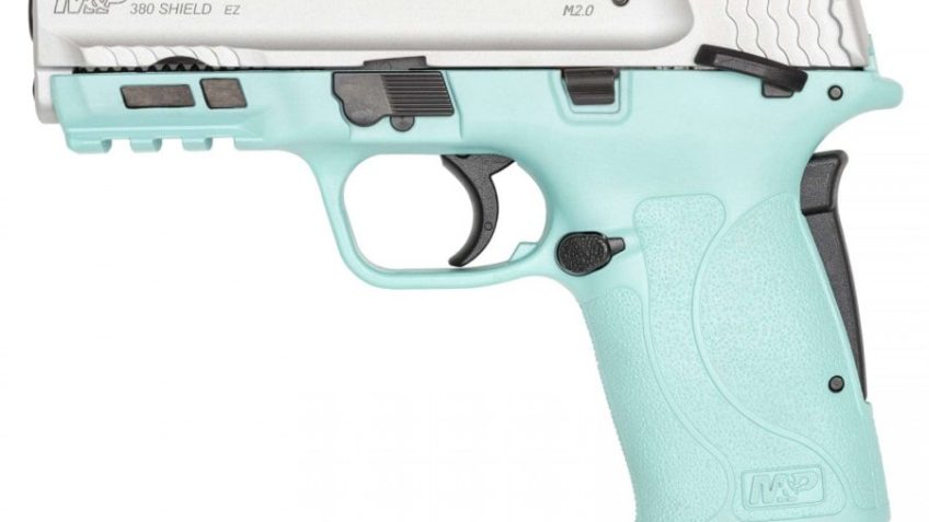 Smith and Wesson M&P 380 SHIELD EZ M2.0 Robin’s Egg Blue .380 ACP 3.7″ Barrel 8-Rounds Manual Safety