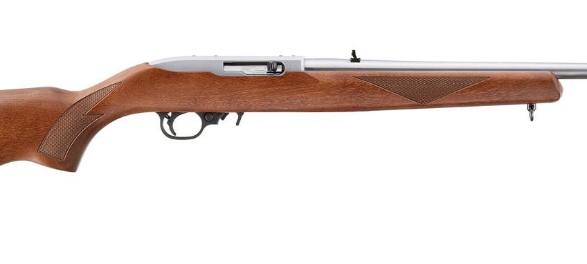 Ruger 31275 10/22 Sportster 75th Anniversary 22LR 18.5″ Barrel Stainless Steel, Wood Stock 10rd Magazine