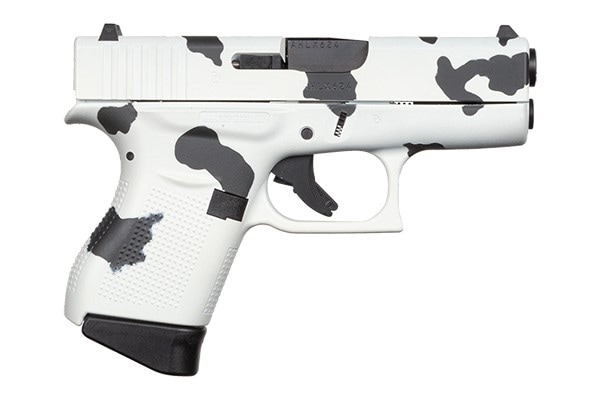 Glock G43 9mm 6+1 3.39″ Barrel Apollo Custom Cow Pattern Finish