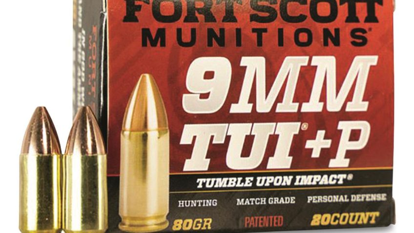 Fort Scott Munitions 9mm Luger +P 80 Grain SCS Solid Copper Spun Brass Cased Rifle Ammo, 20 Rounds, 9MM+P-080-SCV