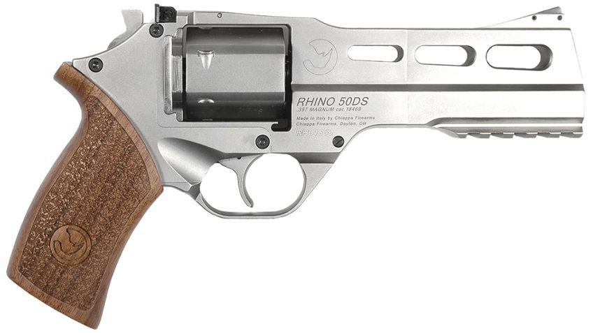 Chiappa Rhino 50DS Revolver 357mag/38spcl – 5.0″ – Nickel Plated