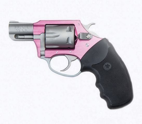 Charter Arms 52230 Pathfinder Lite Pink Lady Revolver Single/Double 22 Long Rifle (LR) 2″ 6 Rd Black Rubber Grip Stainless