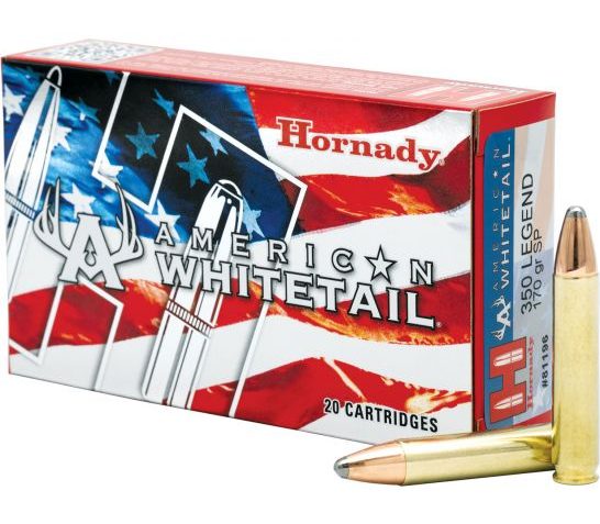 Hornady 81196 American Whitetail 350 Legend 170 gr InterLock Hunting Ammo