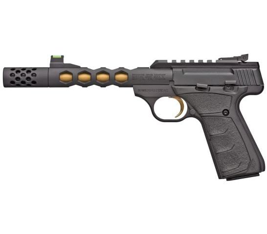 Browning Buck Mark Plus Vision Handgun 22 LR – 5.9″ – Black/Gold – Rubber Grips
