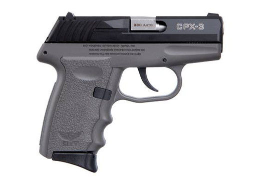 SCCY Firearms CPX-3 Handgun 380 ACP – 3.1″ – Black/Gray