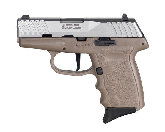 SCCY Firearms DVG-1 Handgun 9mm – 3.1″ – Stainless Steel – FDE Polymer Frame – No Safety