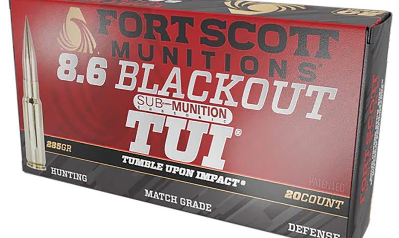Fort Scott Munitions 8.6 Blackout Subsonic 285 Grain CNC Machined Solid Copper Brass Cased Centerfire Rifle Ammo, 20 Rounds, 86BLKOUT-SCV2SS