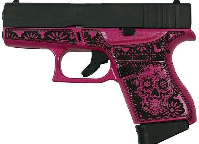 Glock 43 Custom "Sugar Skull" Pink Medusa Subcompact Handgun 9Mm Luger 6Rd Magazines (3) 3.4" Barrel Frame Only UI4350201SKP