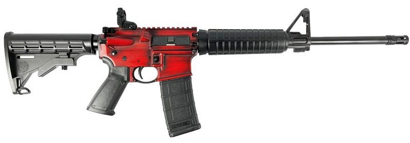 Ruger AR-556 Rifle 5.56mm 16.1″ 30 Round Barrel-Red Distressed Rifle