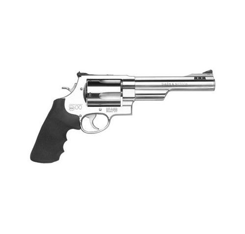 Smith & Wesson 163565 500 Standard Stainless 500 S&W 5 Round 6.50″ Stainless Black Synthetic Grip