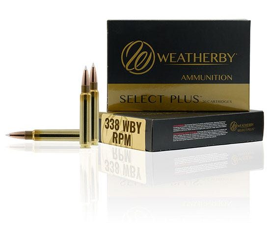 Weatherby Select Plus .338-378 Weatherby Magnum 225 Grain Hornady Interlock Brass Cased Centerfire Rifle Ammo, 20 Rounds, H338225IL