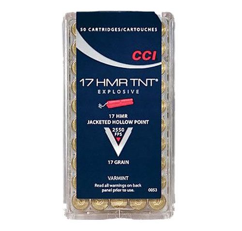 CCI 0053 Varmint TNT 17 HMR 17 gr Jacketed Hollow Point (JHP) 50 Bx – Dirty Bird Industries