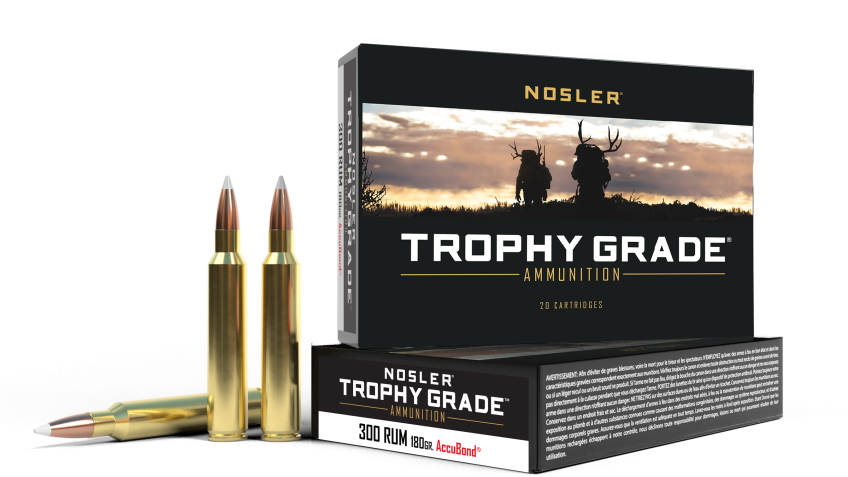 Nosler Trophy Grade .300 Remington Ultra Mag 180 Grain Centerfire Rifle Ammo