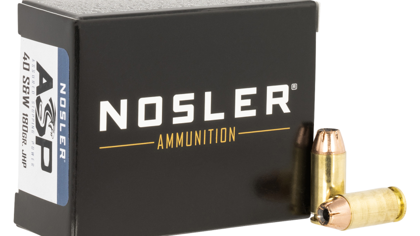 Nosler Match Grade JHP .40 Smith & Wesson 180 Grain 1005 Velocity Handgun Ammo