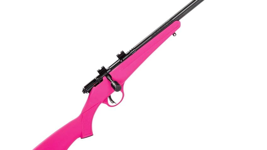 Savage Arms Rascal FV-SR Compact Single-Shot Bolt-Action Rimfire Rifle – Matte Pink Synthetic