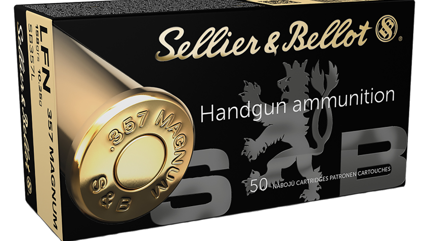 Sellier & Bellot .357 Magnum 158 Grain Lead Flat Nose Handgun Ammo